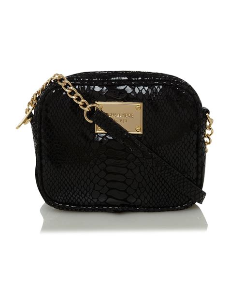 michael kors black snakeskin crossbody|Michael Kors black crossbody.